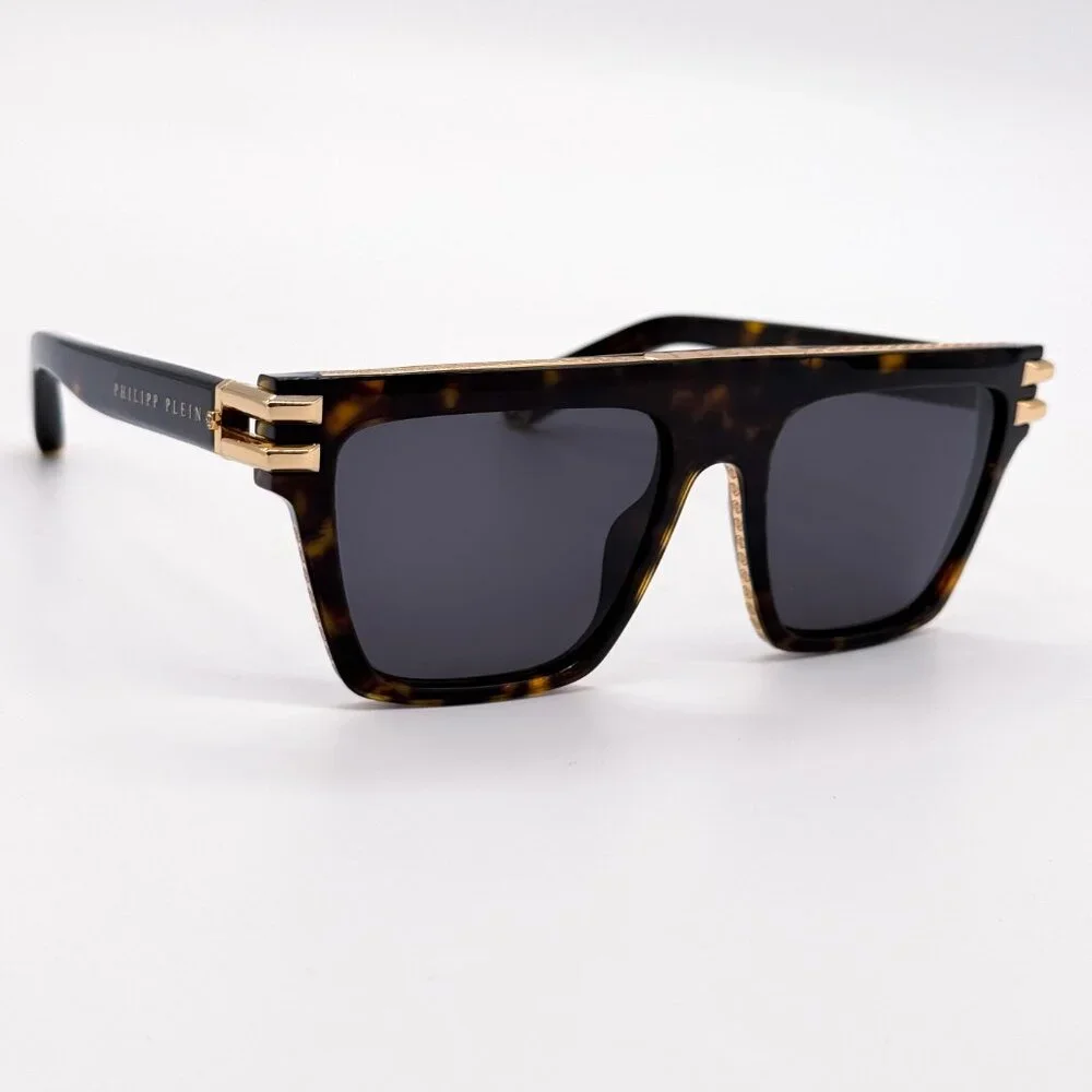 NEW PHILIPP PLEIN ICON SPP108M 0722 HAVANA UNISEX SUNGLASSES PHILIPP PLEIN